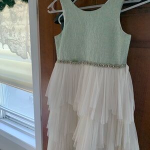 American Princess Mint and White Formal Dress